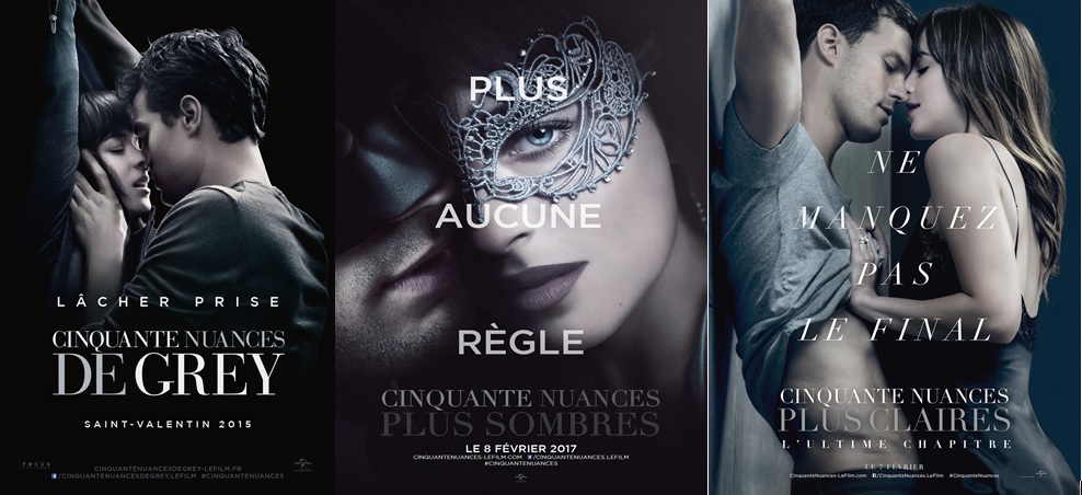 La trilogie 50 nuances au&nbsp;cinéma