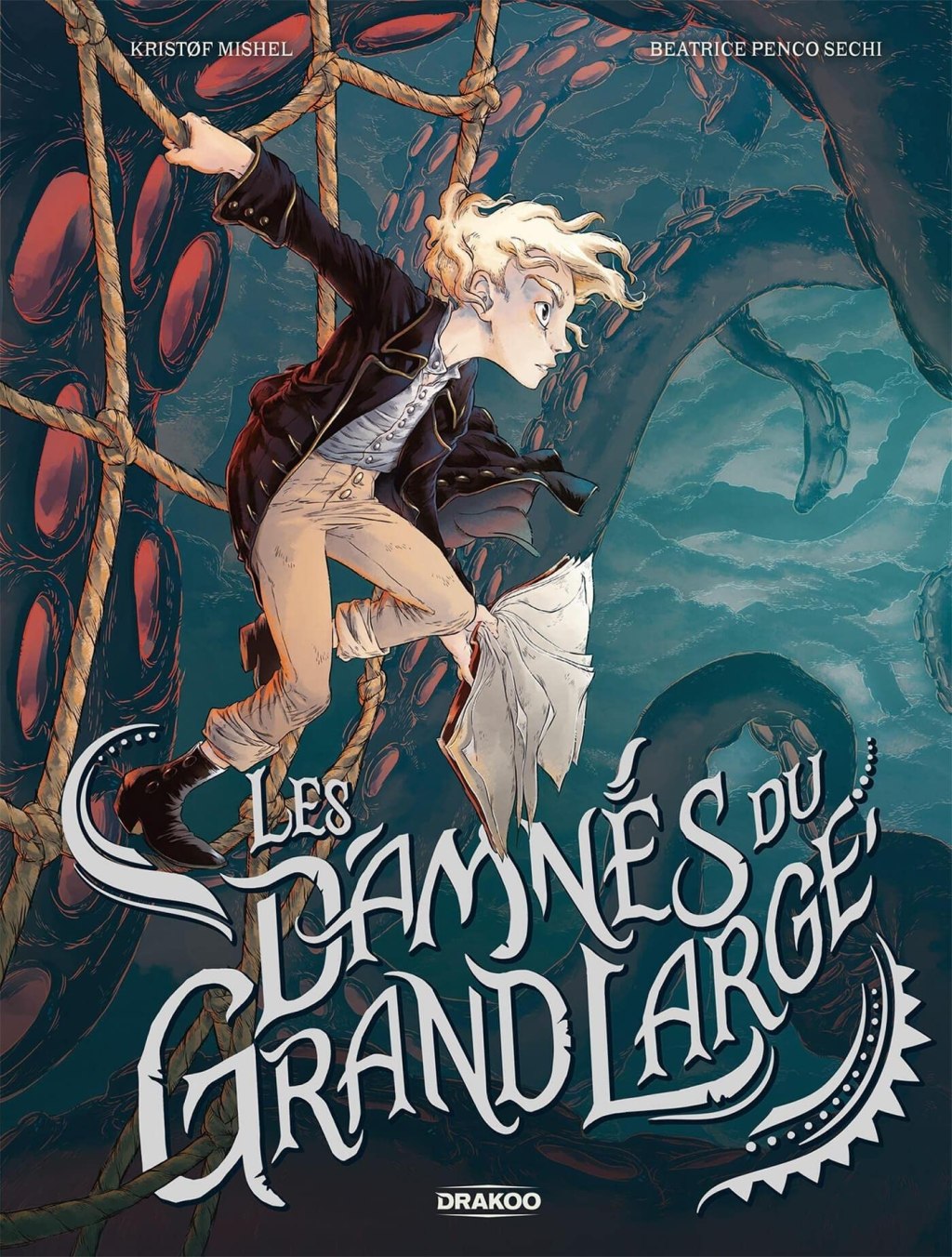 LES DAMNÉS DU GRAND LARGE, une bande dessinée de Kristof Mishel et de Béatrice Penso&nbsp;Sechi.